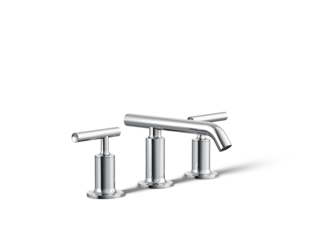 KOHLER K-14410-4-CP Purist Widespread Bathroom Sink Faucet With Lever Handles, 1.2 Gpm - Polished Chrome