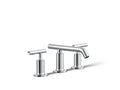 KOHLER K-14410-4-CP Purist Widespread Bathroom Sink Faucet With Lever Handles, 1.2 Gpm - Polished Chrome