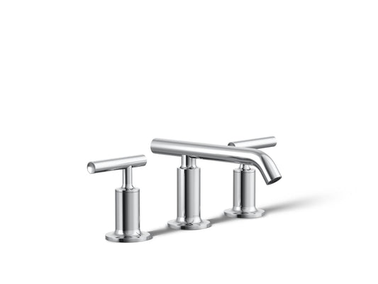 KOHLER K-14410-4-CP Purist Widespread bathroom sink faucet with Lever handles, 1.2 gpm - Polished Chrome