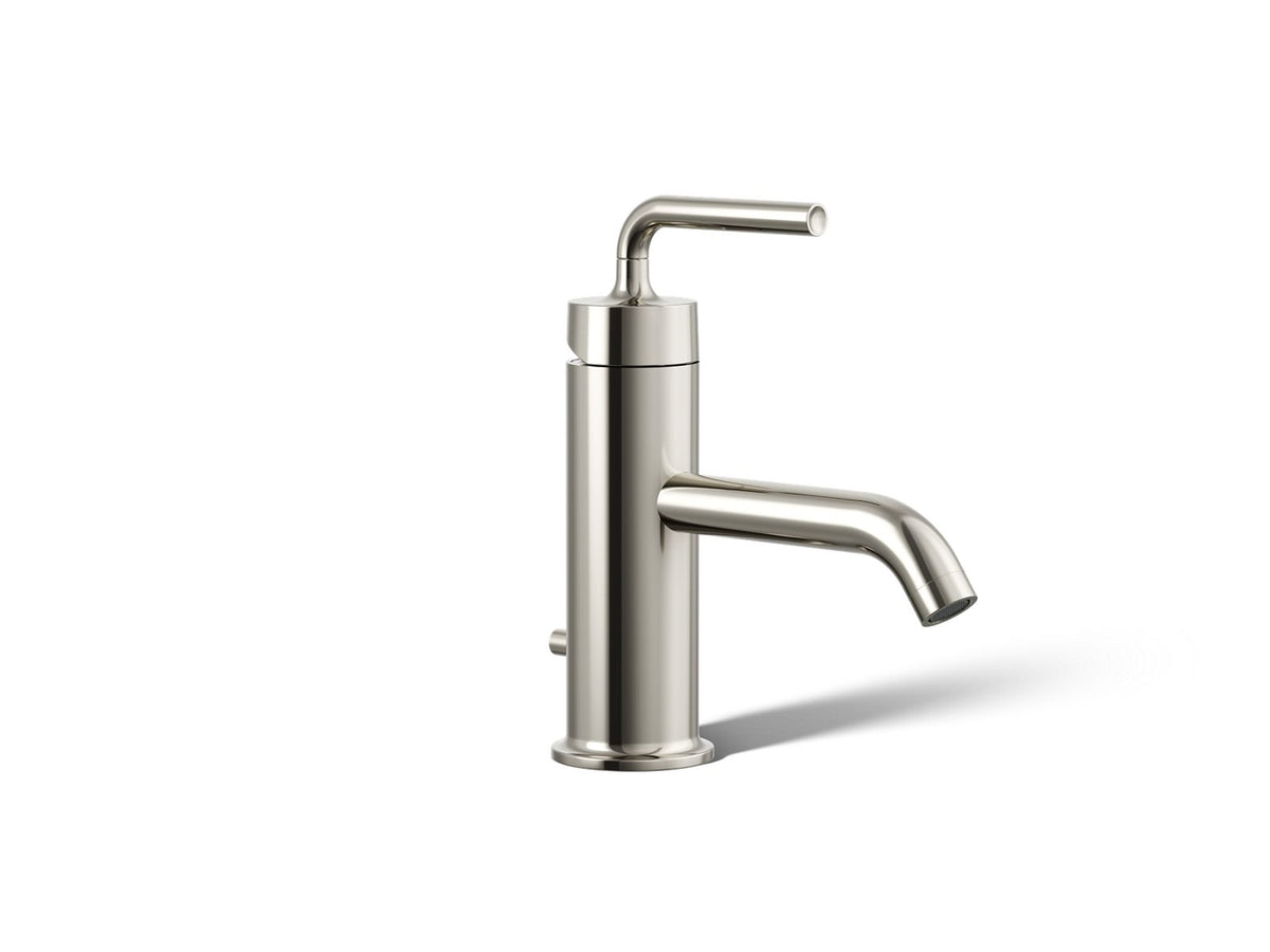 KOHLER K-14402-4A-SN Purist Single-Handle Bathroom Sink Faucet With Straight Lever Handle, 1.2 Gpm - Vibrant Polished Nickel