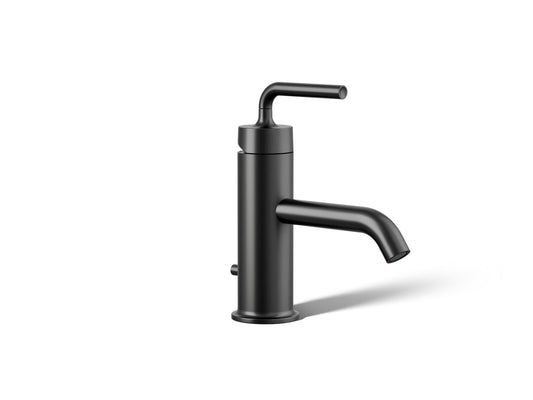 KOHLER K-14402-4A-BL Purist Single-Handle Bathroom Sink Faucet With Straight Lever Handle, 1.2 Gpm In Matte Black