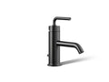 KOHLER K-14402-4A-BL Purist Single-Handle Bathroom Sink Faucet With Straight Lever Handle, 1.2 Gpm - Matte Black