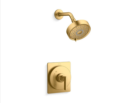 KOHLER K-TS35916-4Y-2MB Castia By Studio Mcgee Rite-Temp Shower Trim Kit, 2.5 Gpm In Vibrant Brushed Moderne Brass