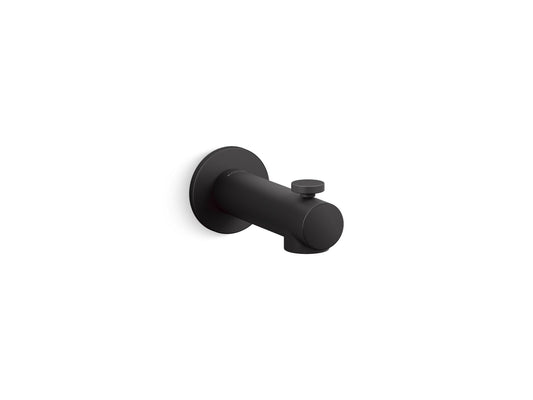 KOHLER K-33966-BL Elate Wall-Mount Bath Spout With Diverter - Matte Black