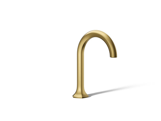 KOHLER K-27008-2MB Occasion Bathroom Sink Faucet Spout With Cane Design, 1.2 Gpm In Vibrant Brushed Moderne Brass