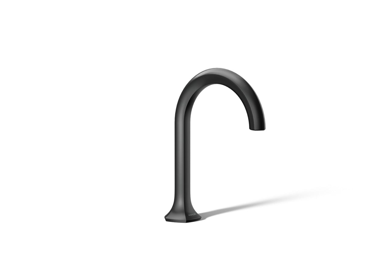 KOHLER K-27008-BL Occasion Bathroom Sink Faucet Spout With Cane Design, 1.2 Gpm - Matte Black