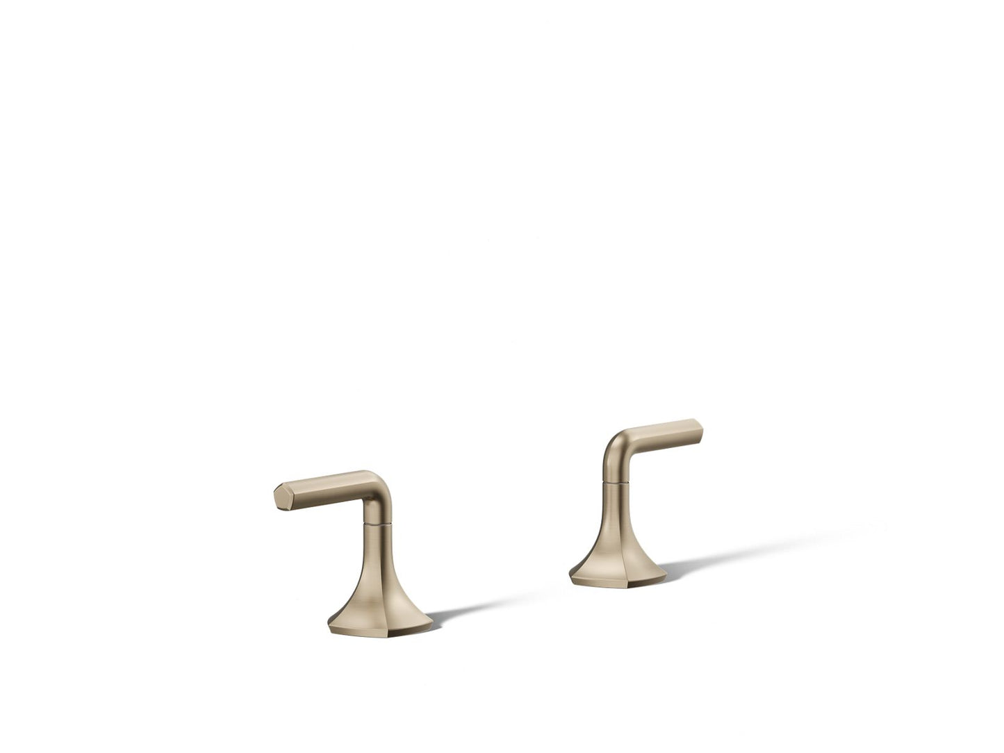 KOHLER K-27010-4-BV Occasion Lever Bathroom Sink Faucet Handles In Vibrant Brushed Bronze