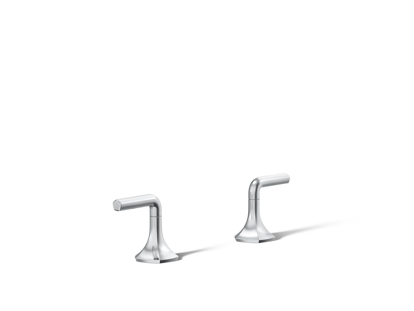 KOHLER K-27010-4-CP Occasion Lever Bathroom Sink Faucet Handles In Polished Chrome