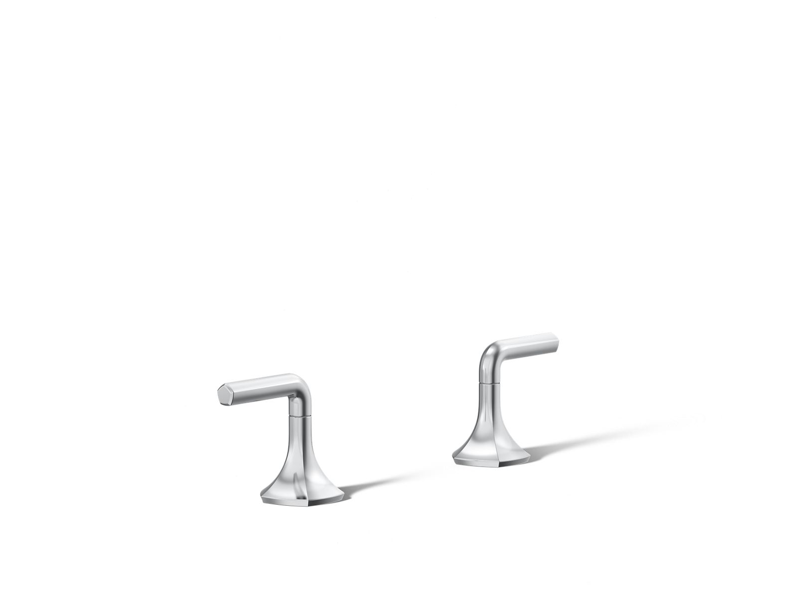 KOHLER K-27010-4-CP Occasion Lever Bathroom Sink Faucet Handles - Polished Chrome