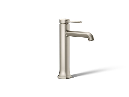 KOHLER K-27003-4K-BN Occasion Tall Single-Handle Bathroom Sink Faucet, 1.0 Gpm In Vibrant Brushed Nickel