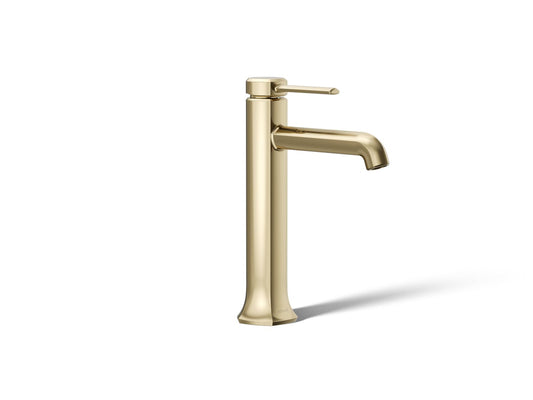 KOHLER K-27003-4-AF Occasion Tall Single-Handle Bathroom Sink Faucet, 1.2 Gpm In Vibrant French Gold