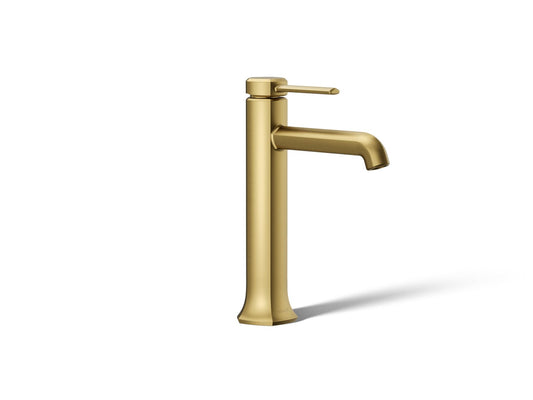 KOHLER K-27003-4-2MB Occasion Tall single-handle bathroom sink faucet, 1.2 gpm - Vibrant Brushed Moderne Brass