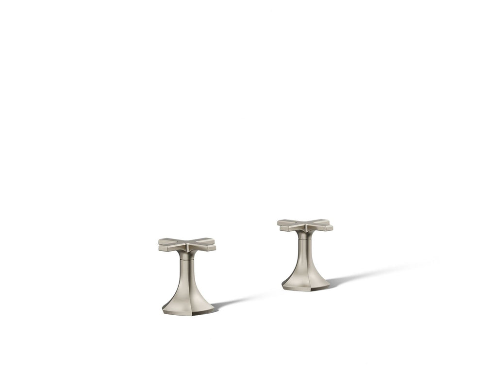 KOHLER K-27010-3-BN Occasion Cross Bathroom Sink Faucet Handles - Vibrant Brushed Nickel