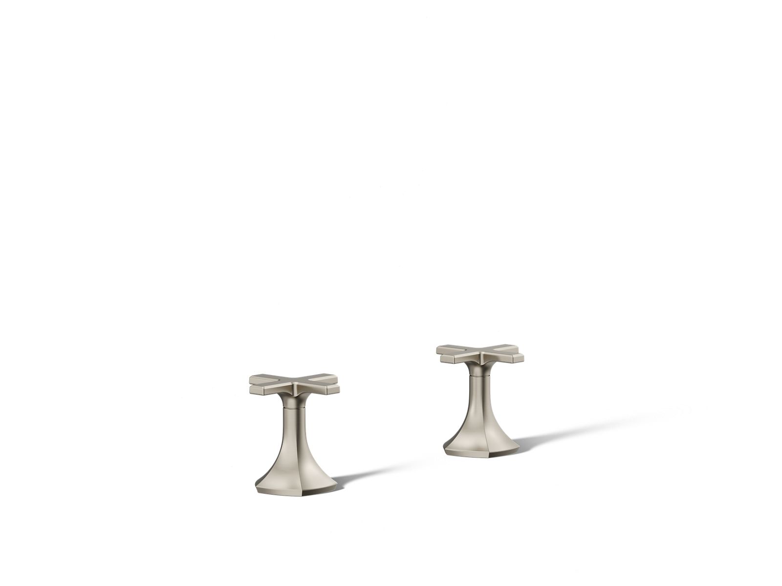 KOHLER K-27010-3-BN Occasion Cross Bathroom Sink Faucet Handles - Vibrant Brushed Nickel