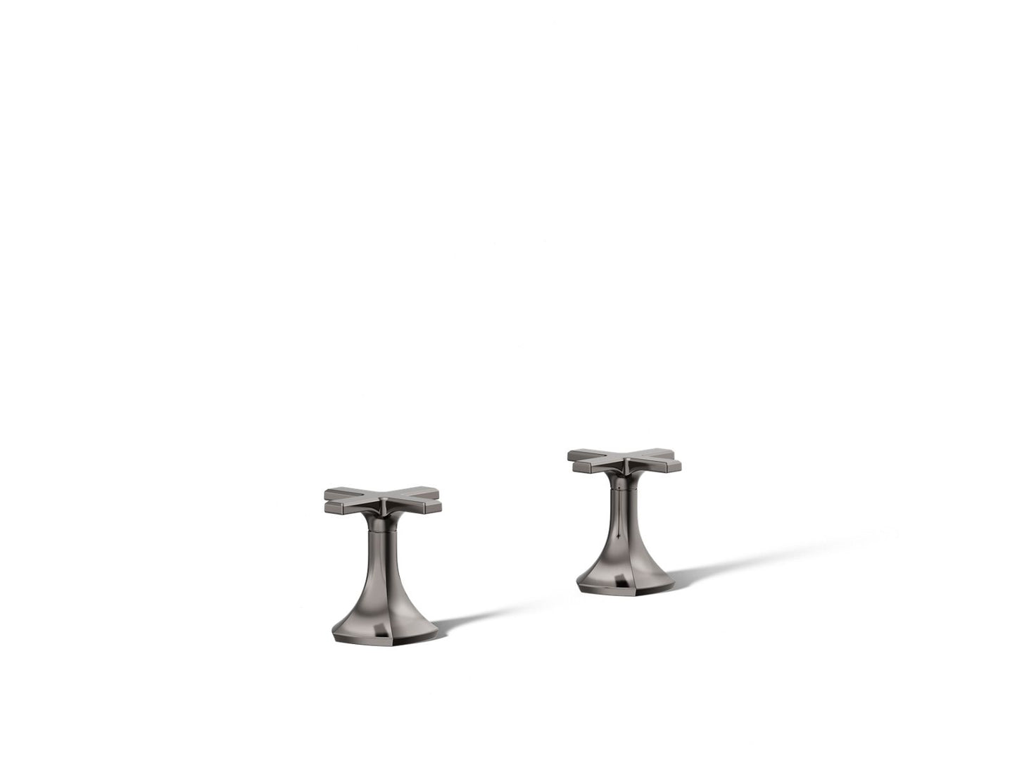 KOHLER K-27010-3-TT Occasion Cross Bathroom Sink Faucet Handles In Vibrant Titanium