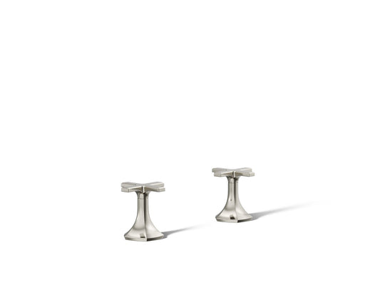 KOHLER K-27010-3-SN Occasion Cross bathroom sink faucet handles - Vibrant Polished Nickel
