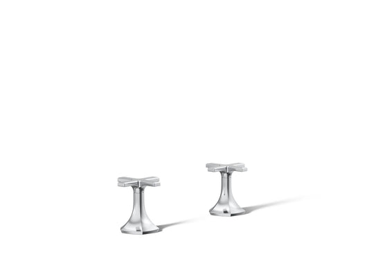 KOHLER K-27010-3-CP Occasion Cross Bathroom Sink Faucet Handles In Polished Chrome