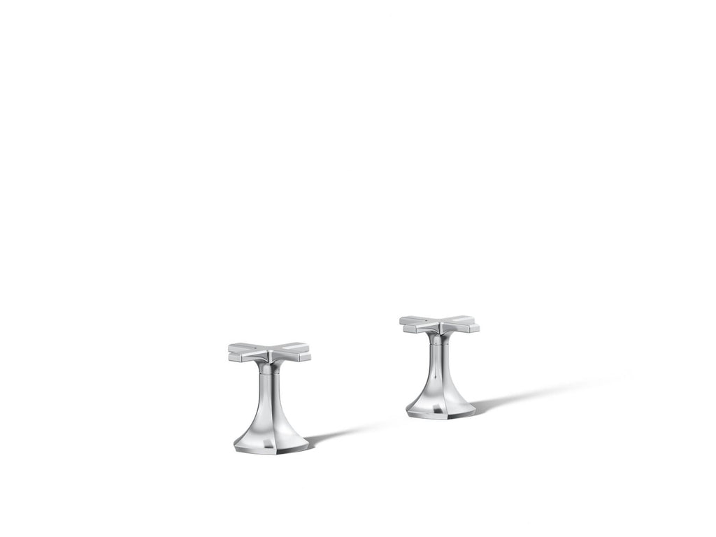 KOHLER K-27010-3-CP Occasion Cross Bathroom Sink Faucet Handles - Polished Chrome