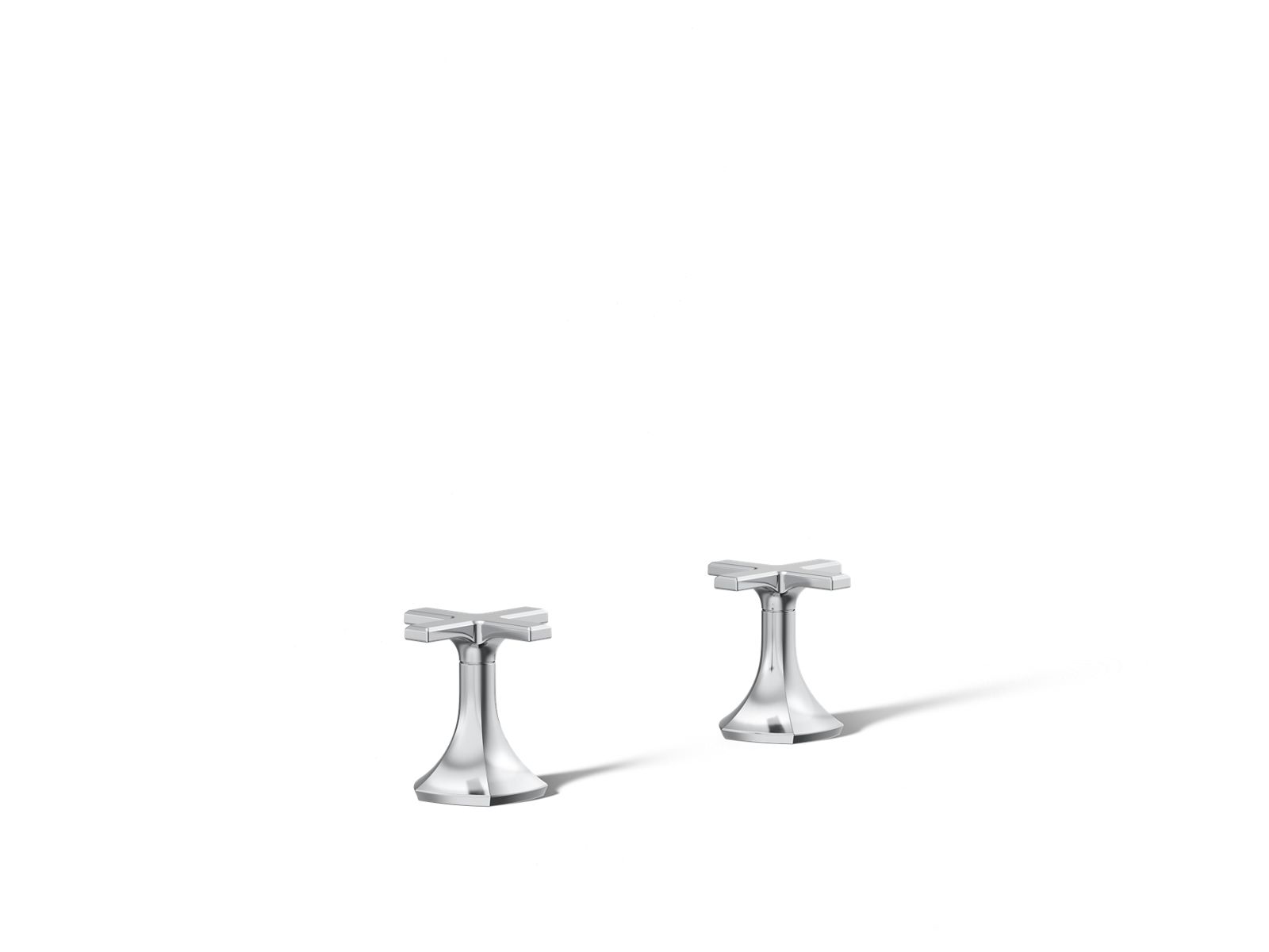 KOHLER K-27010-3-CP Occasion Cross Bathroom Sink Faucet Handles - Polished Chrome