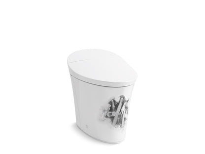KOHLER K-5401-DA-0 Landshapes by Daniel Arsham One-piece elongated smart toilet, dual-flush - Landshapes Smart Toilet