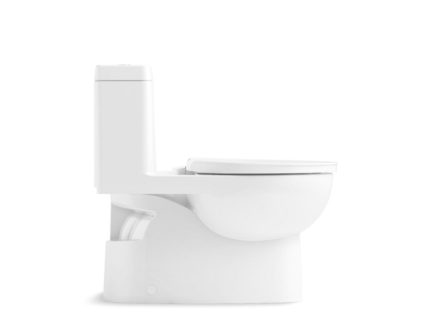 KOHLER K-3983-S-0 Reach One-Piece Compact Elongated Toilet With Skirted Trapway, Dual-Flush In White