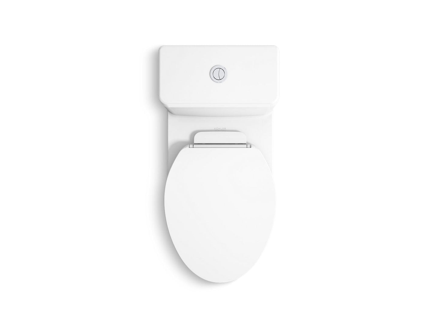 KOHLER K-3983-S-0 Reach One-Piece Compact Elongated Toilet With Skirted Trapway, Dual-Flush In White