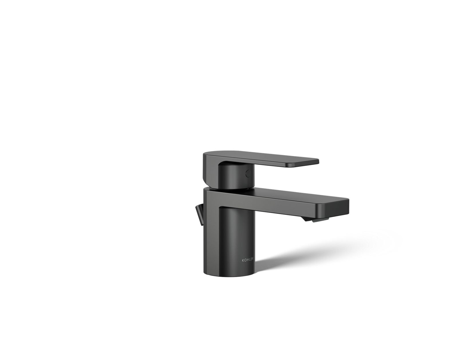 KOHLER K-24804-4-BL Parallel Low Single-Handle Bathroom Sink Faucet, 1.2 Gpm - Matte Black