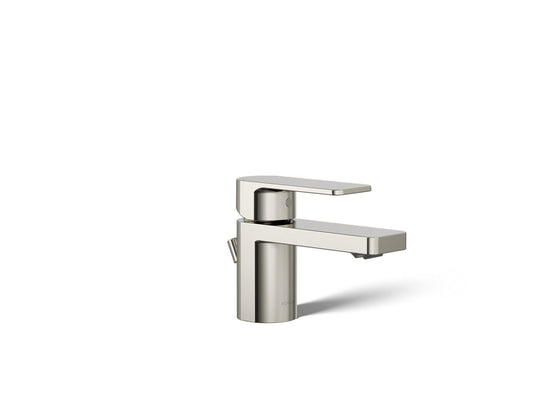 KOHLER K-24804-4-SN Parallel Low single-handle bathroom sink faucet, 1.2 gpm - Vibrant Polished Nickel