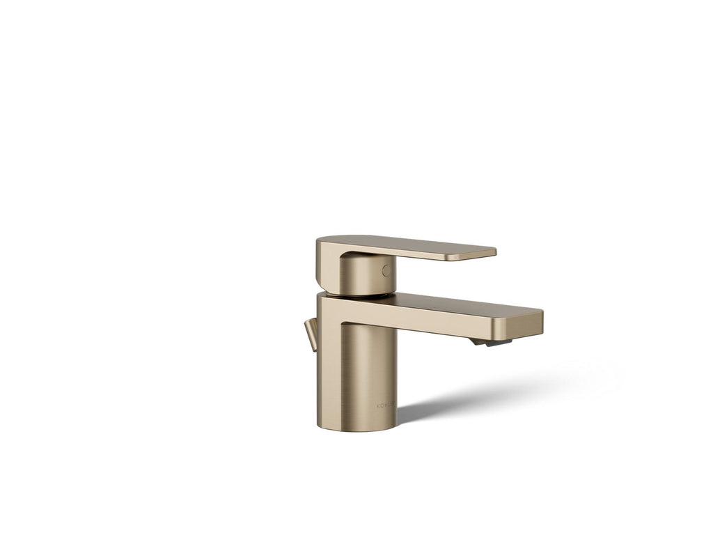 KOHLER K-24804-4K-BV Parallel Low Single-Handle Bathroom Sink Faucet, 1.0 Gpm - Vibrant Brushed Bronze