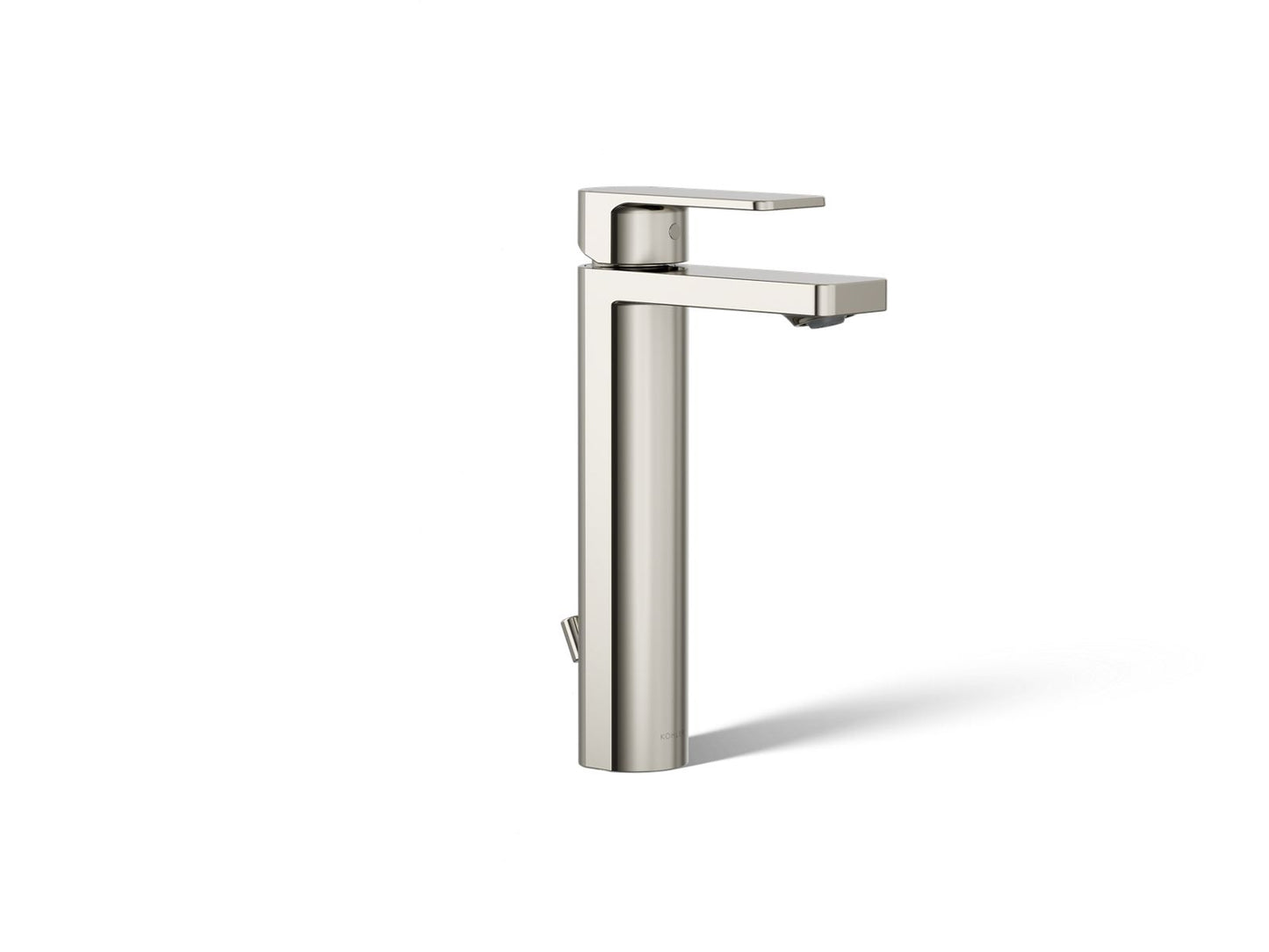 KOHLER K-23475-4-SN Parallel Tall Single-Handle Bathroom Sink Faucet, 1.2 Gpm In Vibrant Polished Nickel