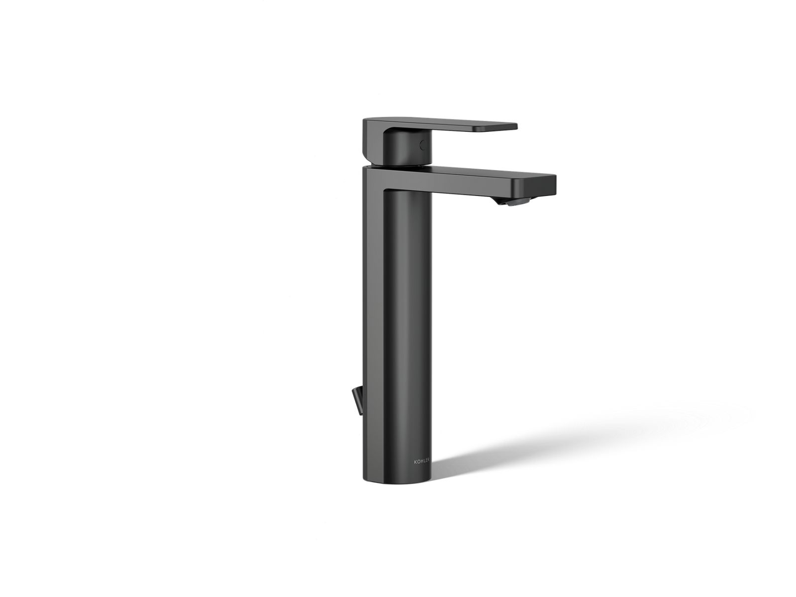 KOHLER K-23475-4K-BL Parallel Tall Single-Handle Bathroom Sink Faucet, 1.0 Gpm - Matte Black