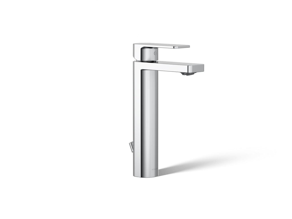 KOHLER K-23475-4-CP Parallel Tall Single-Handle Bathroom Sink Faucet, 1.2 Gpm - Polished Chrome