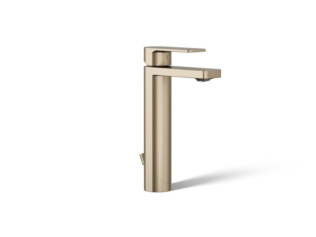 KOHLER K-23475-4K-BV Parallel Tall Single-Handle Bathroom Sink Faucet, 1.0 Gpm - Vibrant Brushed Bronze