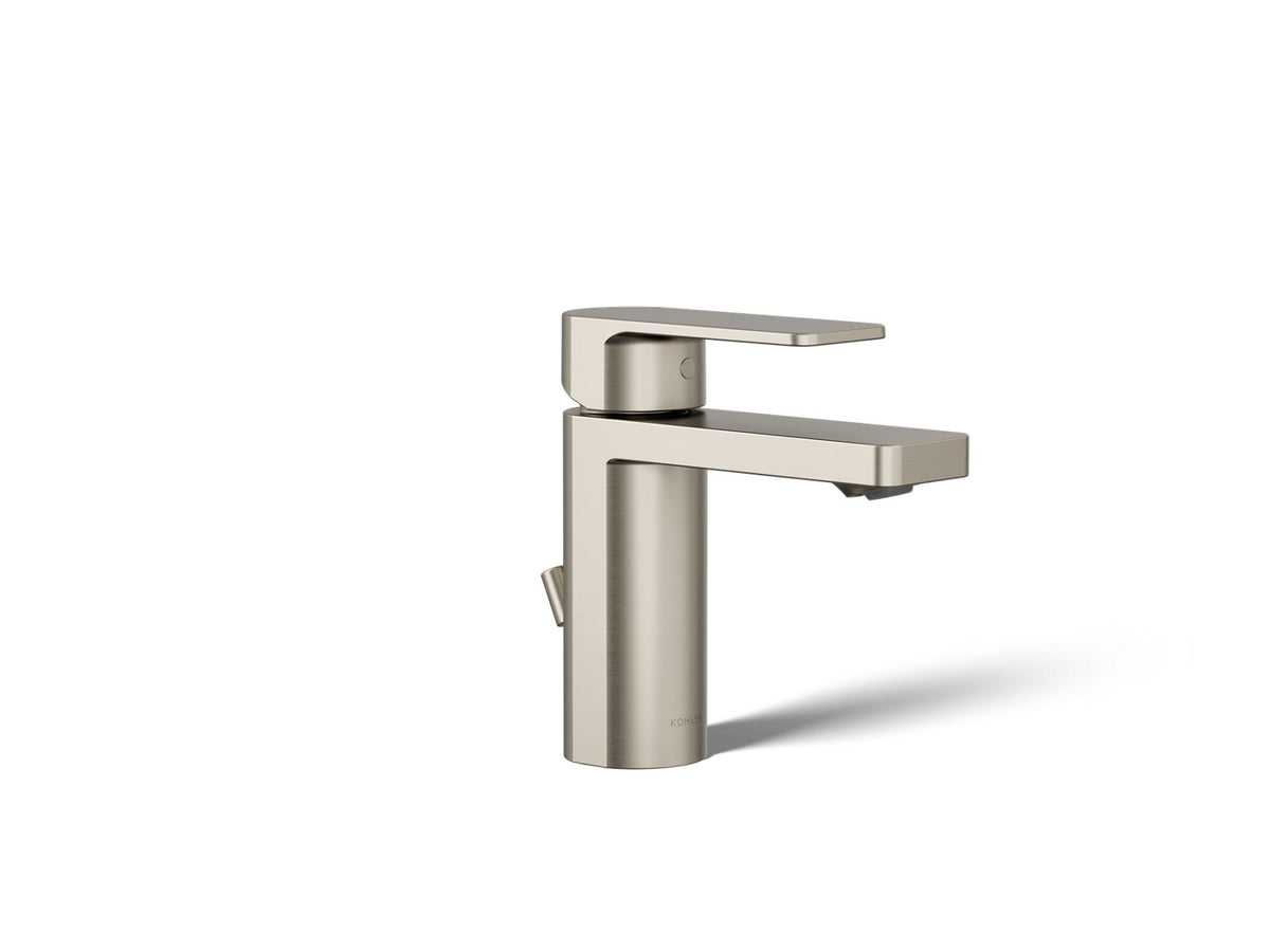 KOHLER K-23472-4-BN Parallel Single-Handle Bathroom Sink Faucet, 1.2 Gpm - Vibrant Brushed Nickel