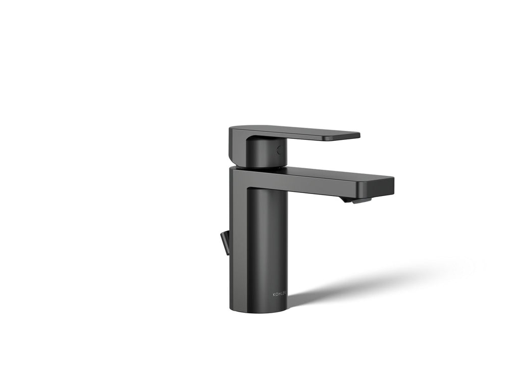 KOHLER K-23472-4-BL Parallel Single-Handle Bathroom Sink Faucet, 1.2 Gpm - Matte Black