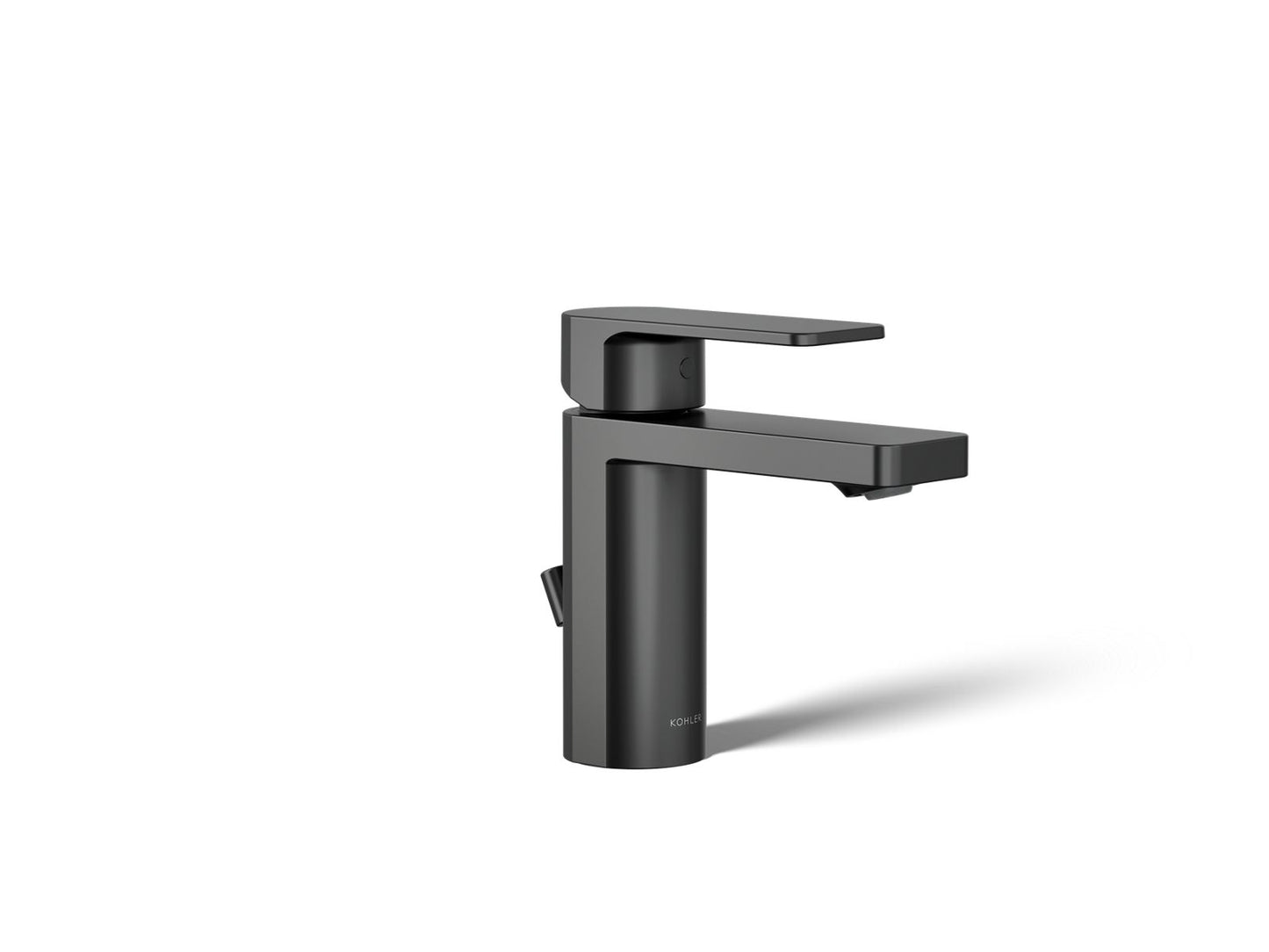 KOHLER K-23472-4N-BL Parallel Single-Handle Bathroom Sink Faucet, 0.5 Gpm In Matte Black