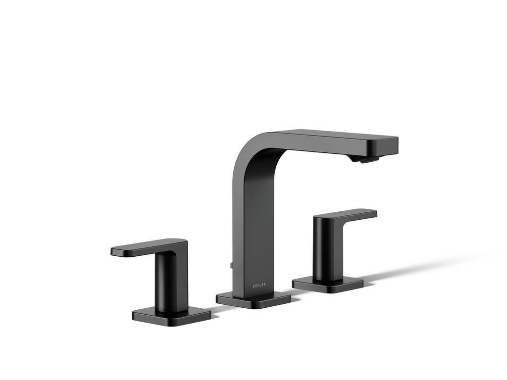 KOHLER K-23484-4-BL Parallel Widespread Bathroom Sink Faucet, 1.2 Gpm - Matte Black