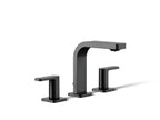KOHLER K-23484-4-BL Parallel Widespread Bathroom Sink Faucet, 1.2 Gpm - Matte Black