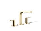 KOHLER K-23484-4N-AF Parallel Widespread bathroom sink faucet, 0.5 gpm - Vibrant French Gold