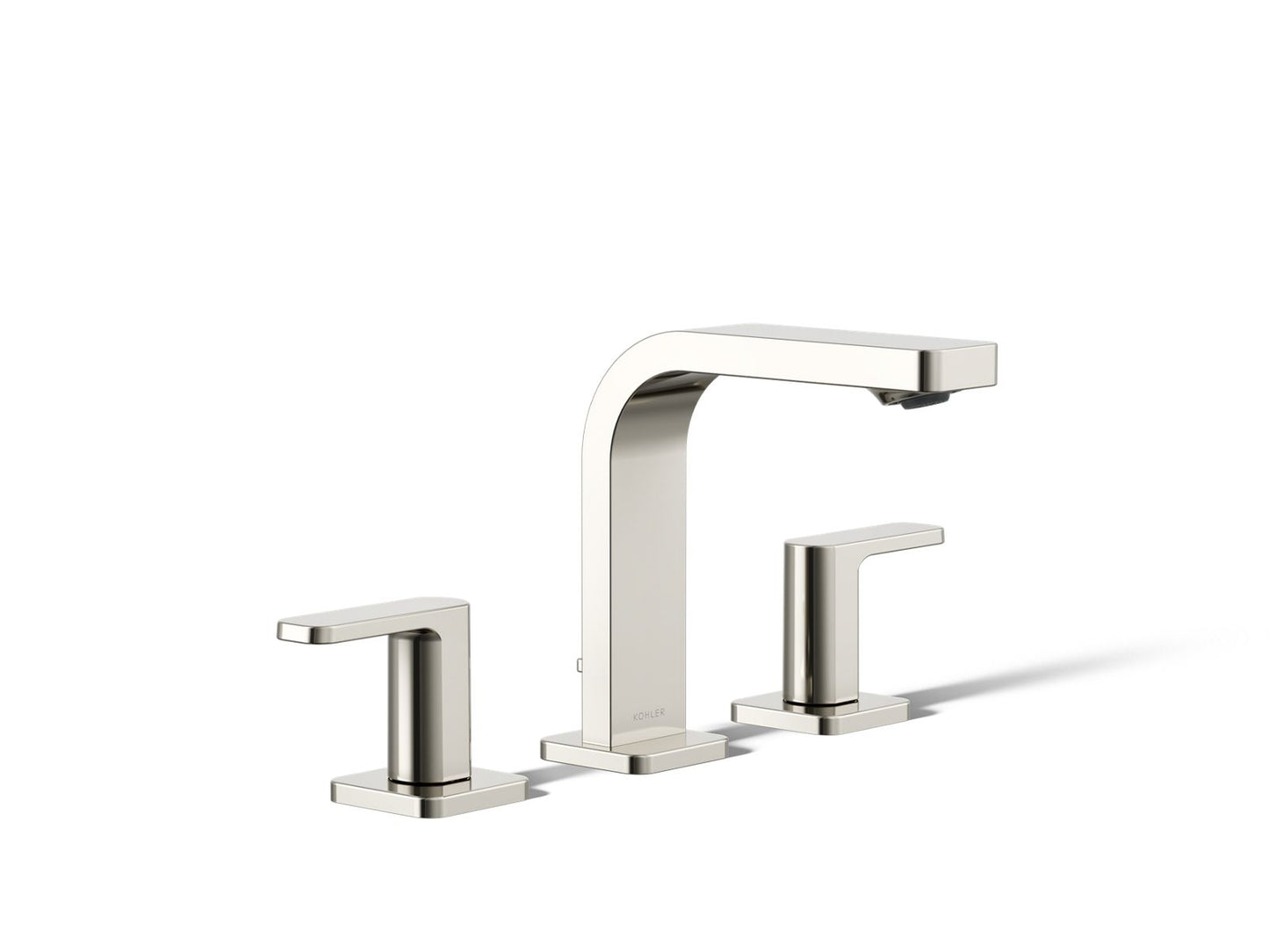 KOHLER K-23484-4-SN Parallel Widespread Bathroom Sink Faucet, 1.2 Gpm In Vibrant Polished Nickel