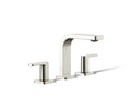 KOHLER K-23484-4-SN Parallel Widespread Bathroom Sink Faucet, 1.2 Gpm - Vibrant Polished Nickel
