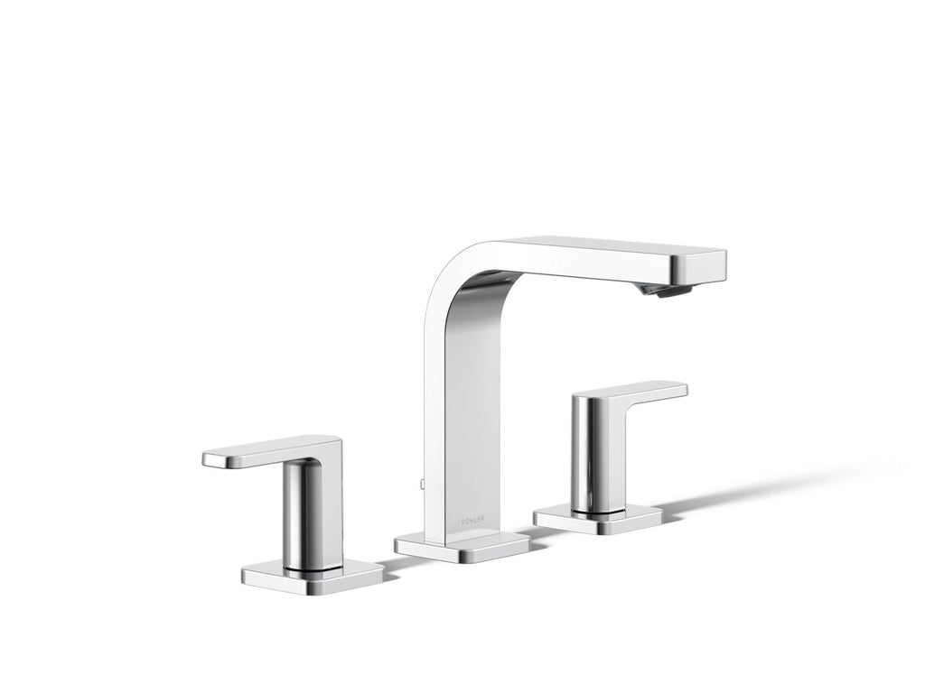 KOHLER K-23484-4-CP Parallel Widespread Bathroom Sink Faucet, 1.2 Gpm - Polished Chrome