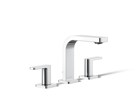 KOHLER K-23484-4K-CP Parallel Widespread Bathroom Sink Faucet, 1.0 Gpm In Polished Chrome