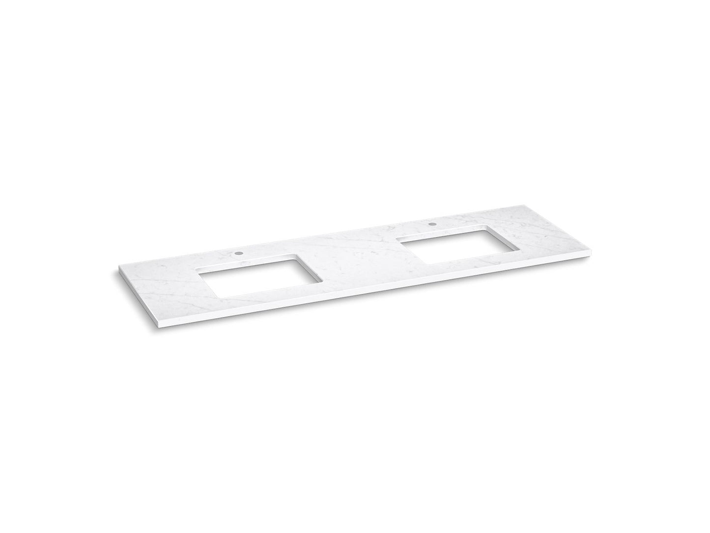 KOHLER K-36573-EST Silestone 73" Quartz Vanity Top With Two Rectangular Cutouts - Eternal Statuario