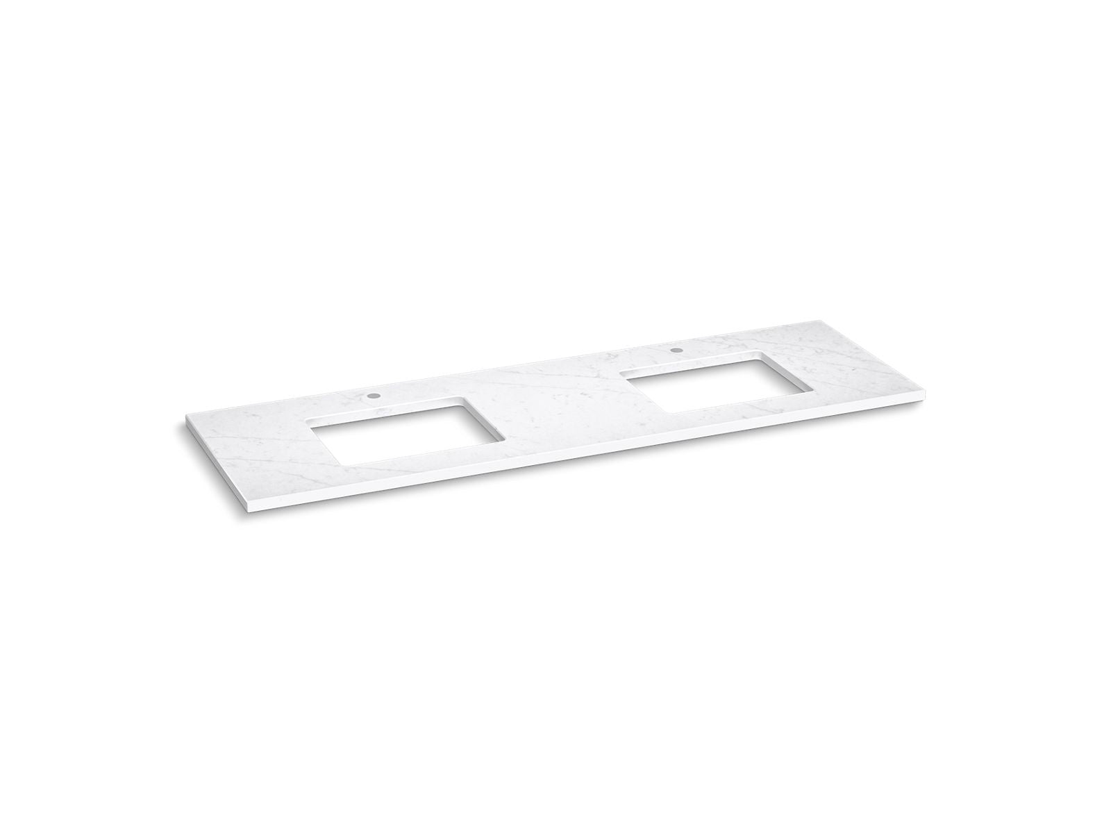 KOHLER K-36573-EST Silestone 73" Quartz Vanity Top With Two Rectangular Cutouts - Eternal Statuario