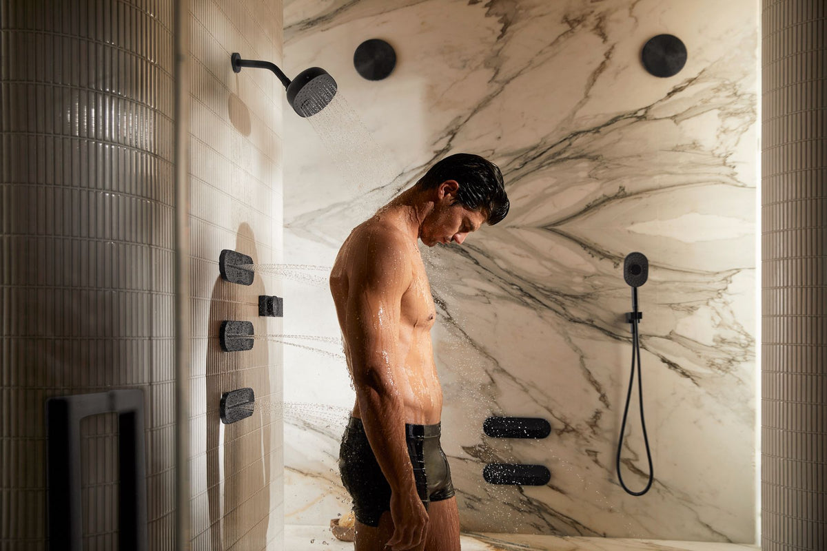 KOHLER K-26318-SN Statement Shower Arm And Flange - Vibrant Polished Nickel