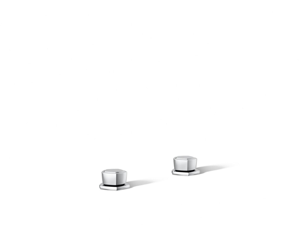 KOHLER K-27010-9-CP Occasion Knob Bathroom Sink Faucet Handles - Polished Chrome
