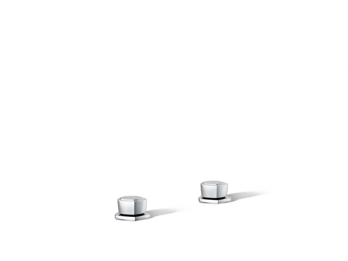 KOHLER K-27010-9-CP Occasion Knob Bathroom Sink Faucet Handles - Polished Chrome