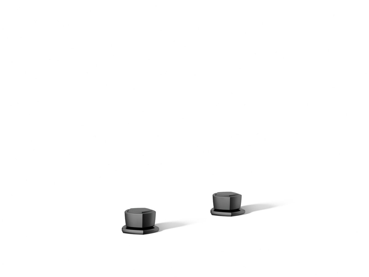 KOHLER K-27010-9-BL Occasion Knob Bathroom Sink Faucet Handles - Matte Black