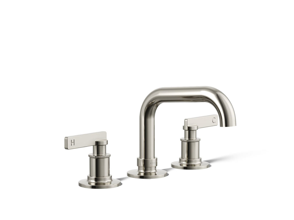 KOHLER K-35908-4-SN Castia By Studio Mcgee Widespread Bathroom Sink Faucet, 1.2 Gpm - Vibrant Polished Nickel